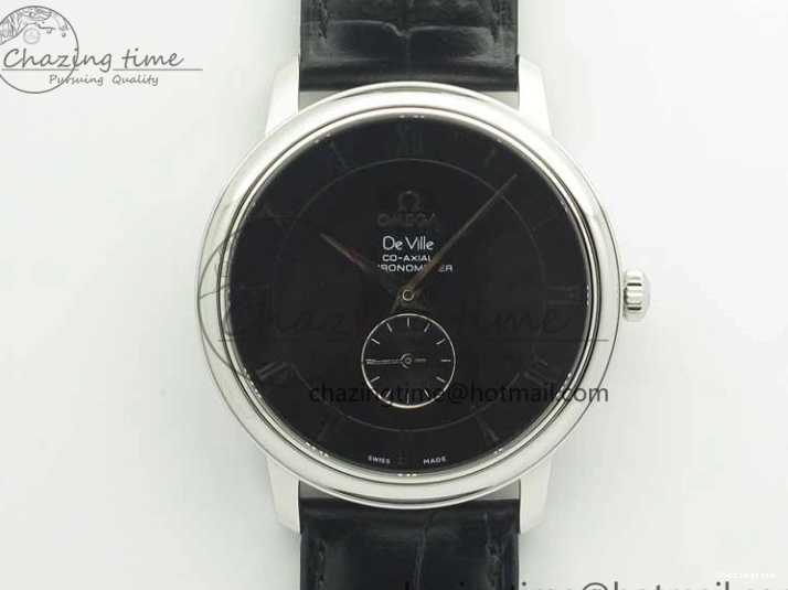 0325 De Ville Prestige Small Second TWF 1:1 Best Edition Black Dial on Black Leather Strap MIYOTA Resilient 8037